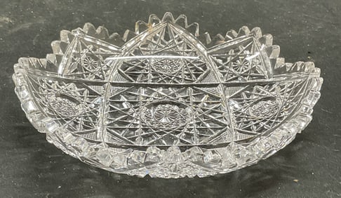 Vintage Hand Cut Crystal Hob Star Dish