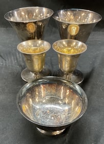 Lot5 Vtg El Delberti Reed&Barton Silver Plt Dishes