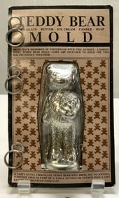 Vntg MIDWEST Teddy Bear Steel Mold W Clips NIB