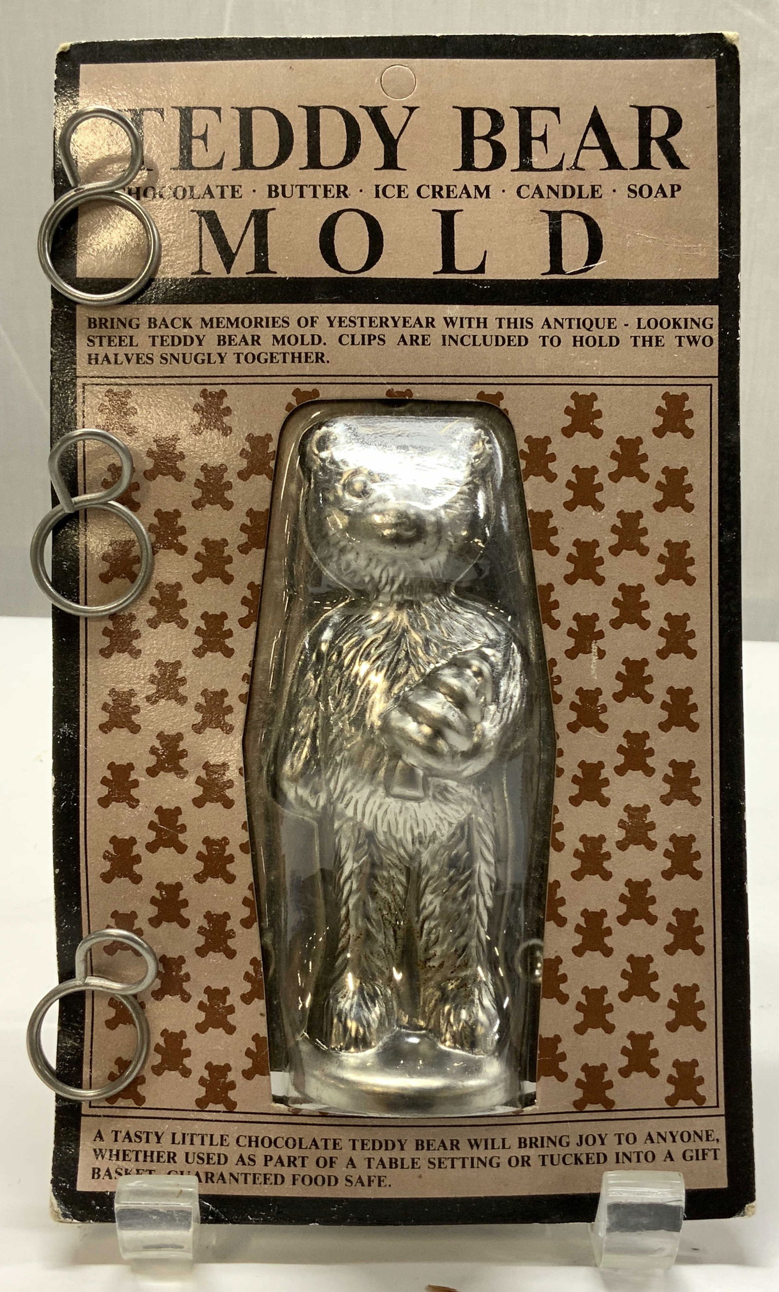 Vntg MIDWEST Teddy Bear Steel Mold W Clips NIB (1 of 6)