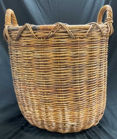 XL Woven Wicker Basket with Handles 21 in T