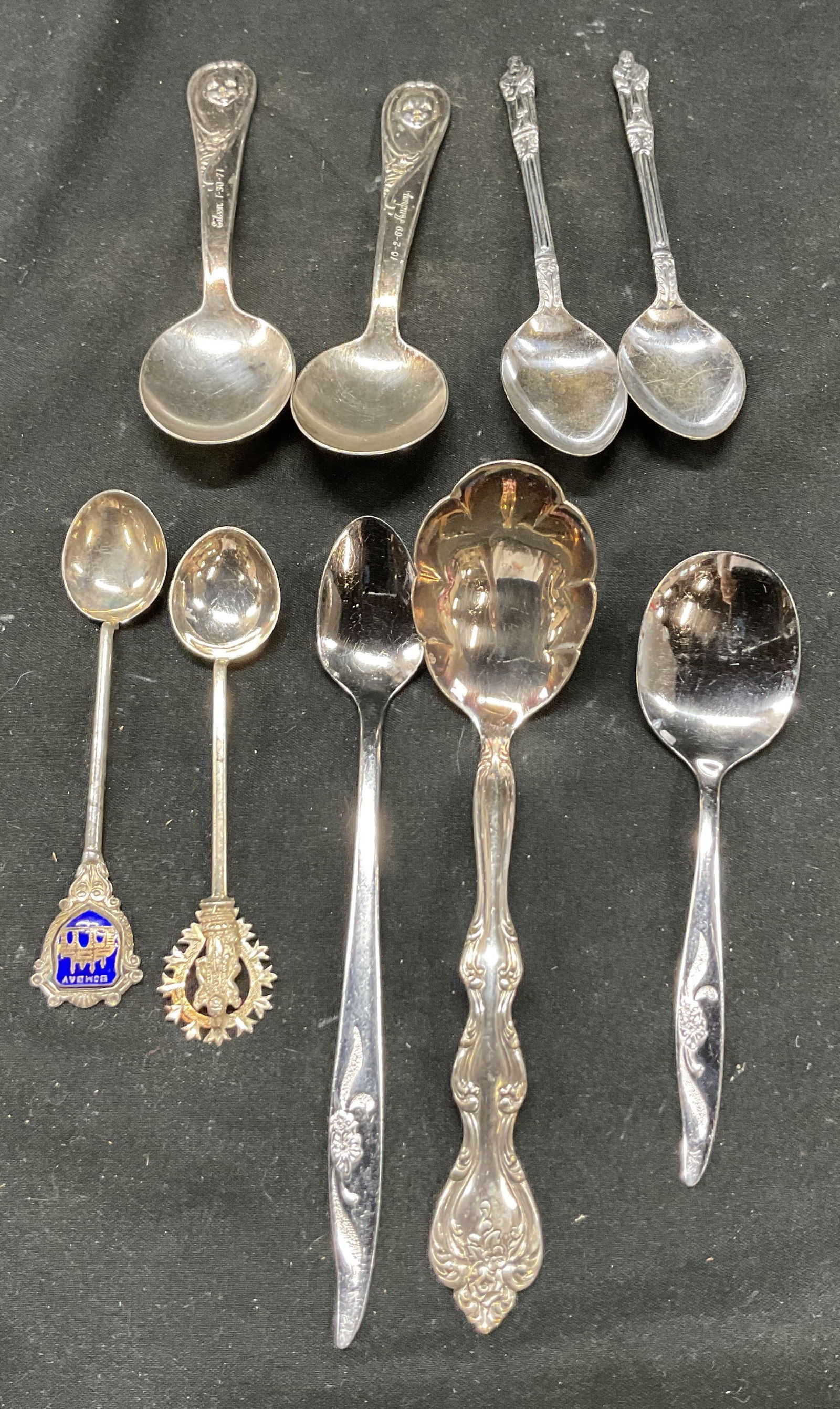 Lot 9 Antique Gerber Silver Plated Spoons (1 of 7)