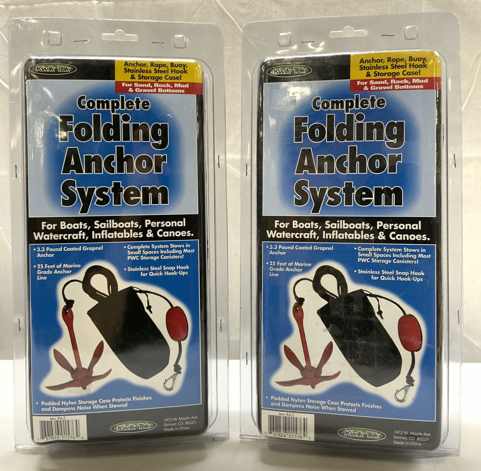 2 KWIK TEK Complete Folding Anchor Systems NIB (1 of 7)