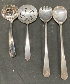 Lot 4 WM Rogers Silver Plated Serving Utensils Eng