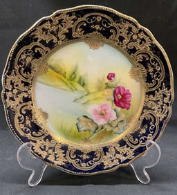 Vtg Nippon Hand Painted Porcelain Salad Plate