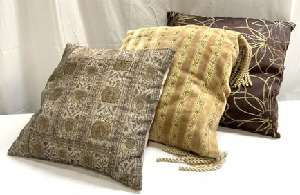 Lot 3 Asst Throw Pillows WATERFORD & more