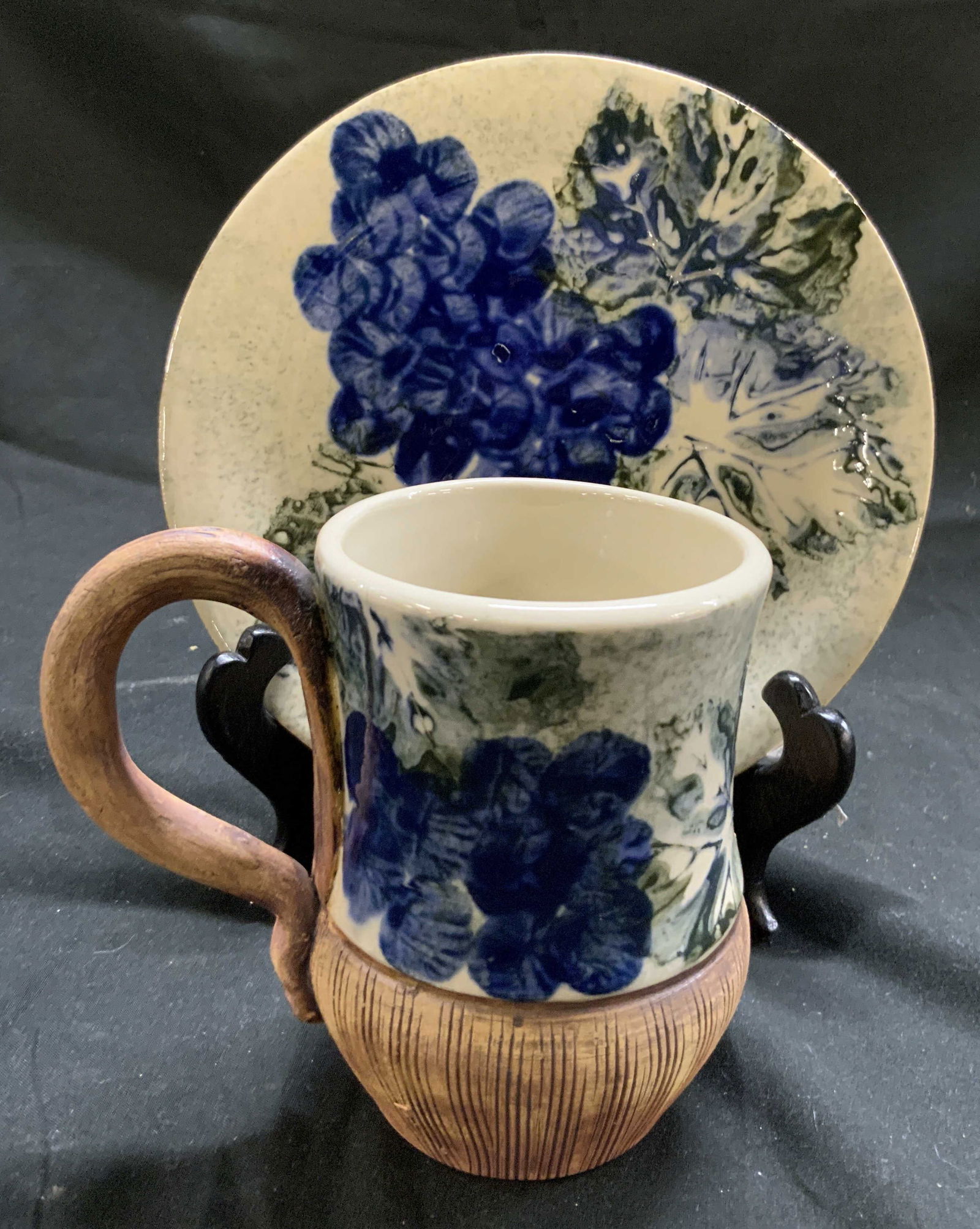 ELLEN EVANS Set 2 Ceramic Plate & Mug USA (1 of 8)