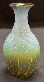 Dryden American Pottery Blue Green Vase