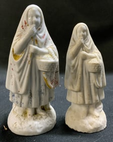 2 Porcelain Little Red Riding Hood Figurines