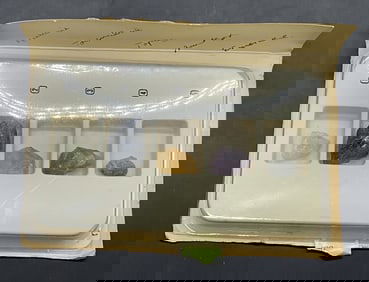 Lot 5 Natural Stone Specimens, Topaz, Amethyst +