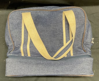 Bath & Body Blue Cotton Denim Travel Bag