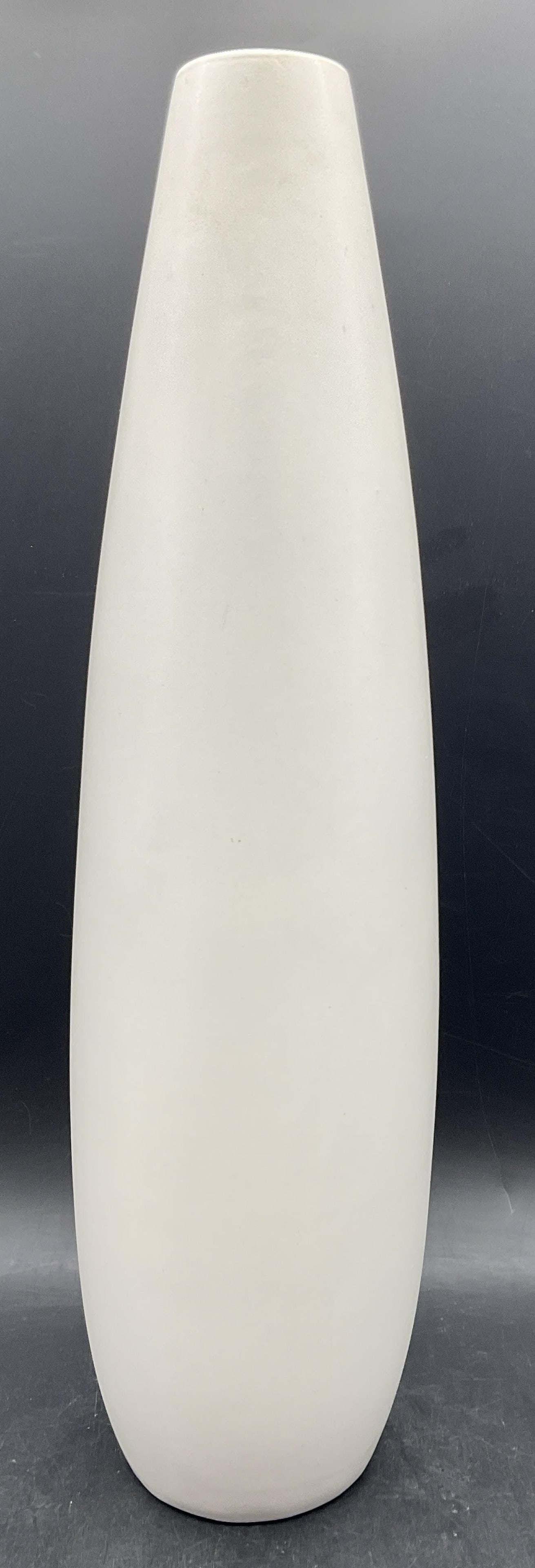 WEST ELM White Oblong Pottery Vase, 19.75 in ht (1 of 8)