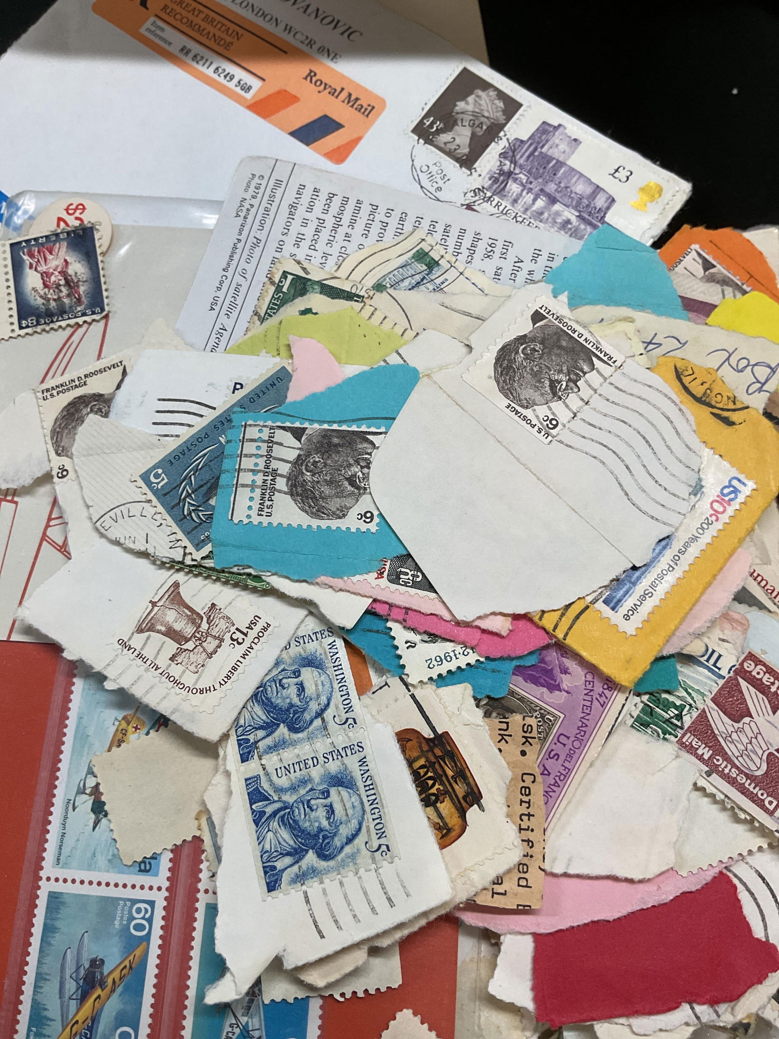 300+ Group Antique/Vintage USA & Foreign Stamps (1 of 8)