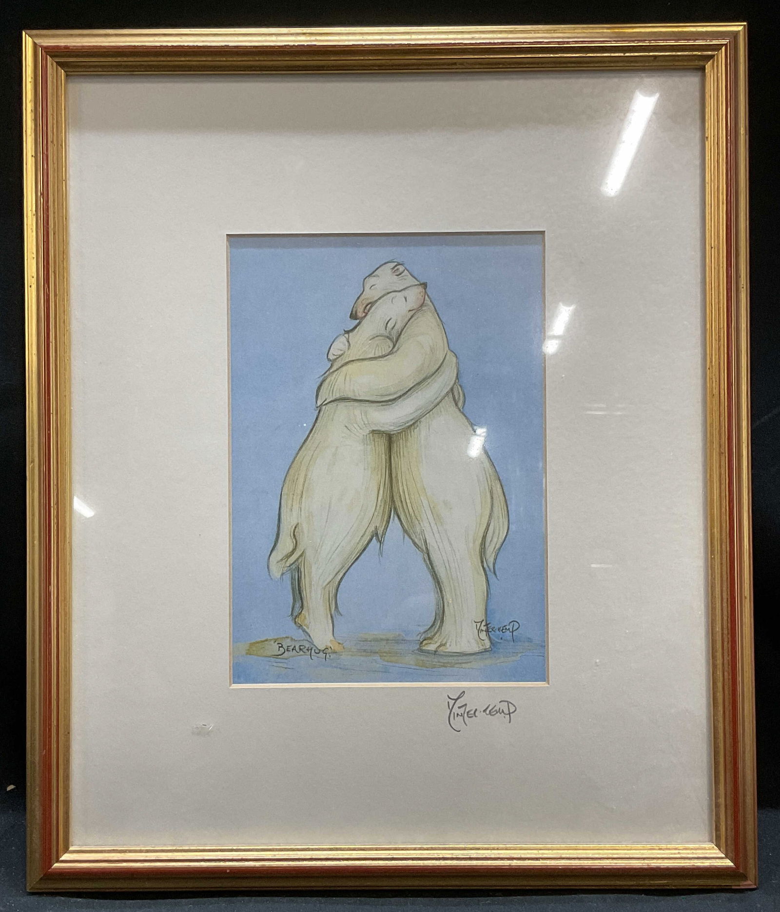Signed Minter Kemp Bear Hug Lithograph (1 of 7)