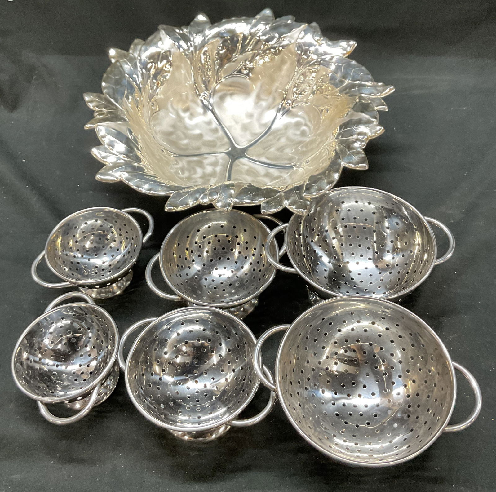 7 Vtg Tableware WMF IKORA Silver Pate Bowl & More (1 of 7)