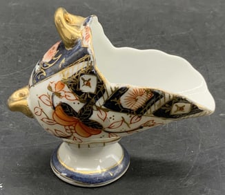 Hand Painted Porcelain Coal Scuttle Figural