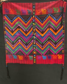 Vtg Guatemalan Colorful Traditional Textile