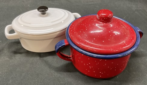 Lot 2 Housewares Ceramic Dual Handle Stew Pots