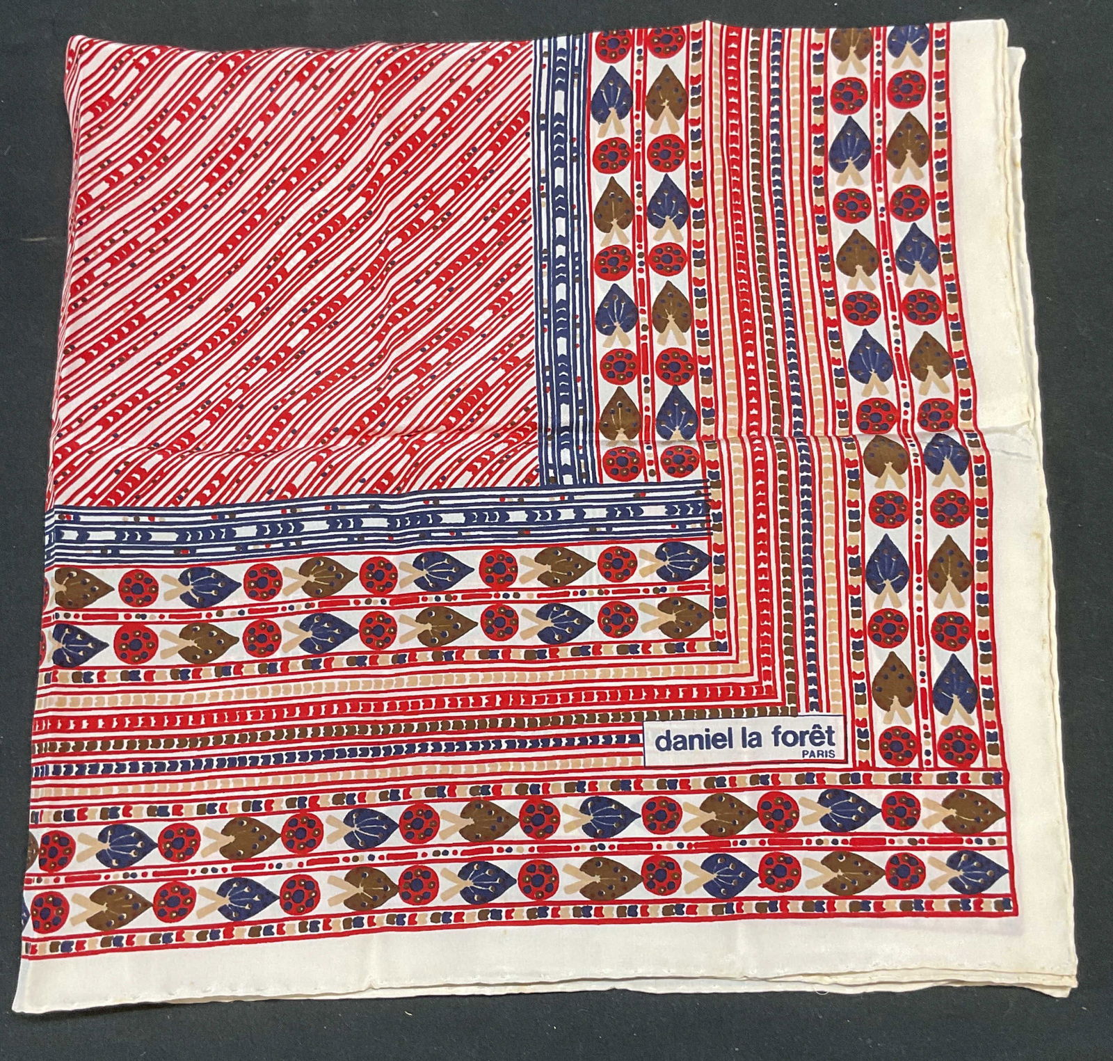 Daniel La Foret Graphic Print Silk Scarf, Italy (1 of 6)