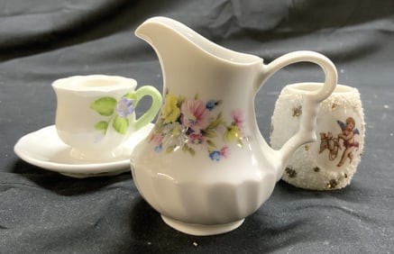 Lot3 Vntg Porc Tableware Enesco, Royal Frankonia +