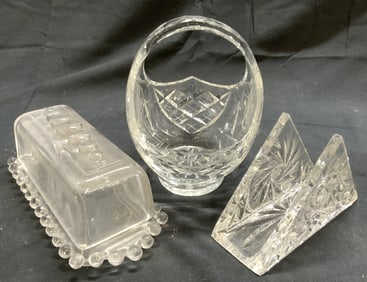 Lot 3 Crystal & Art Glass Tabletop