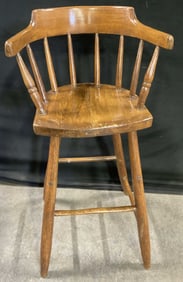 Vintage Wooden Spindle Back Childs Chair