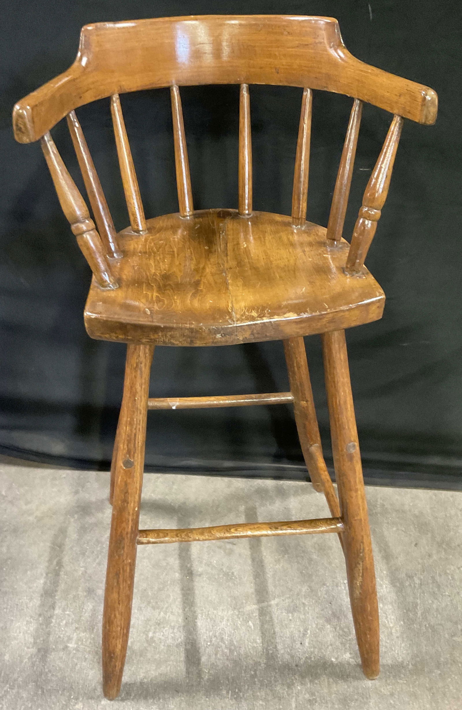 Vintage Wooden Spindle Back Childs Chair (1 of 7)