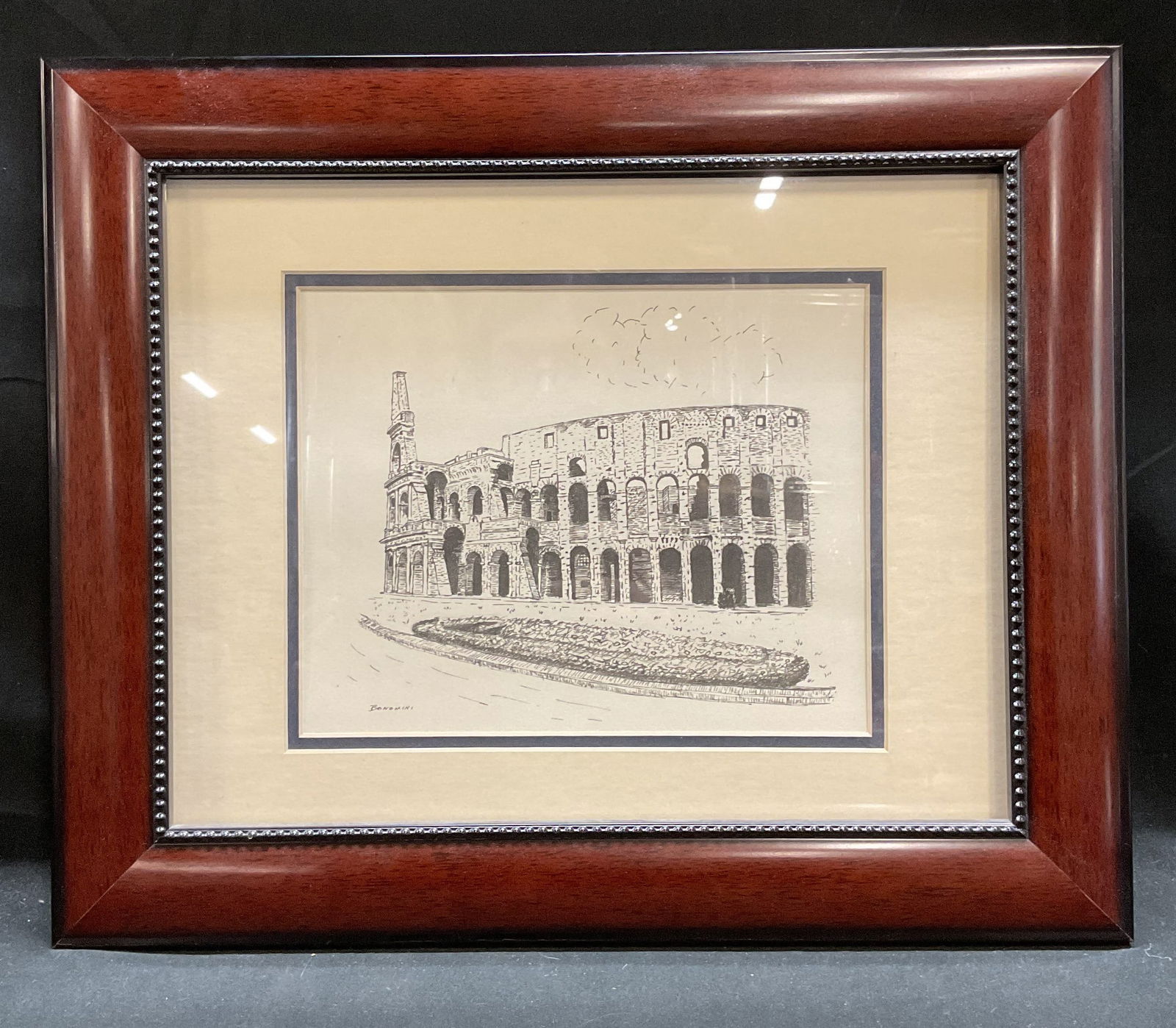 Framed Bonomini Roman Colosseum Print (1 of 6)