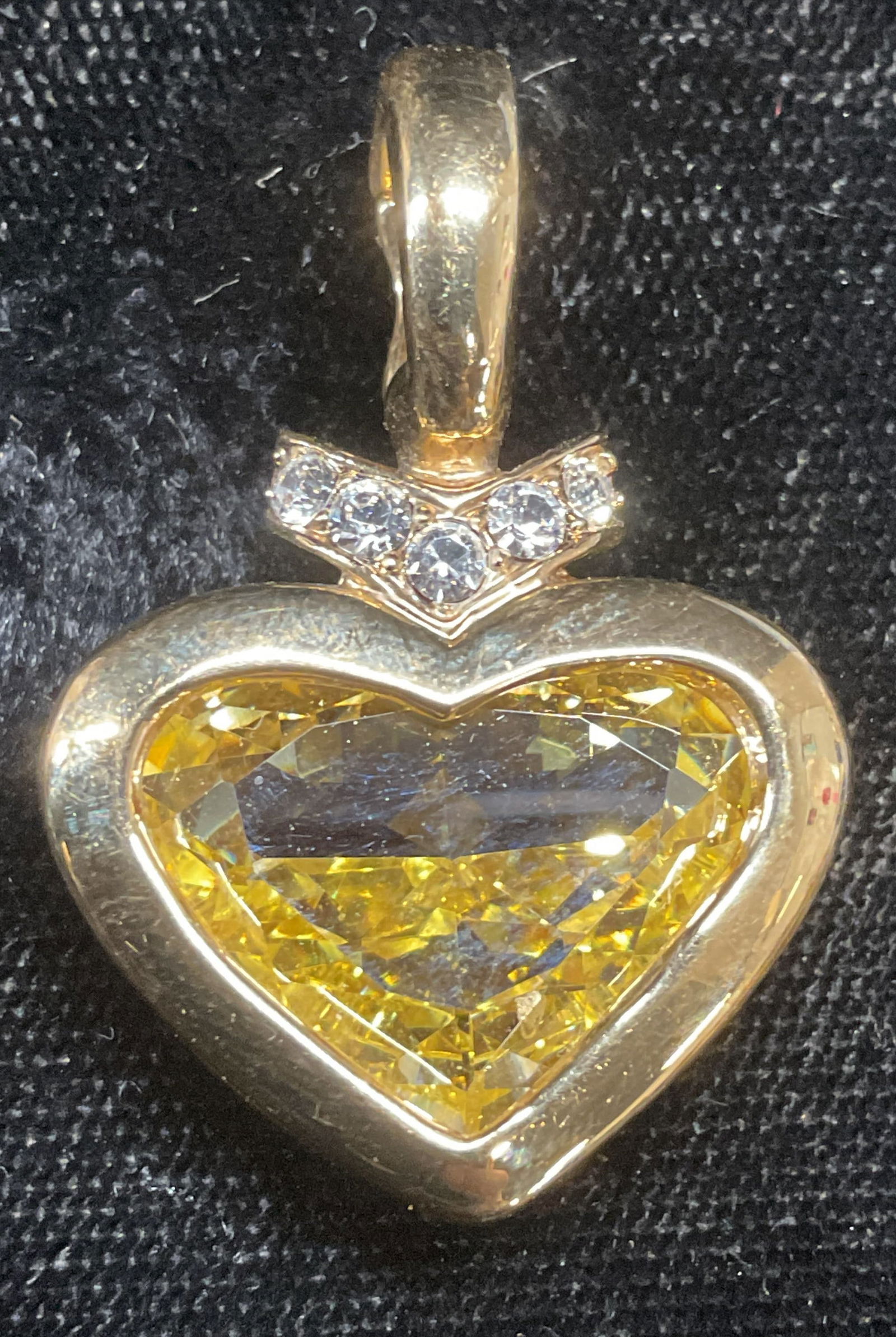 Nolan Miller Gold Plated Crystal Heart Pendant (1 of 6)
