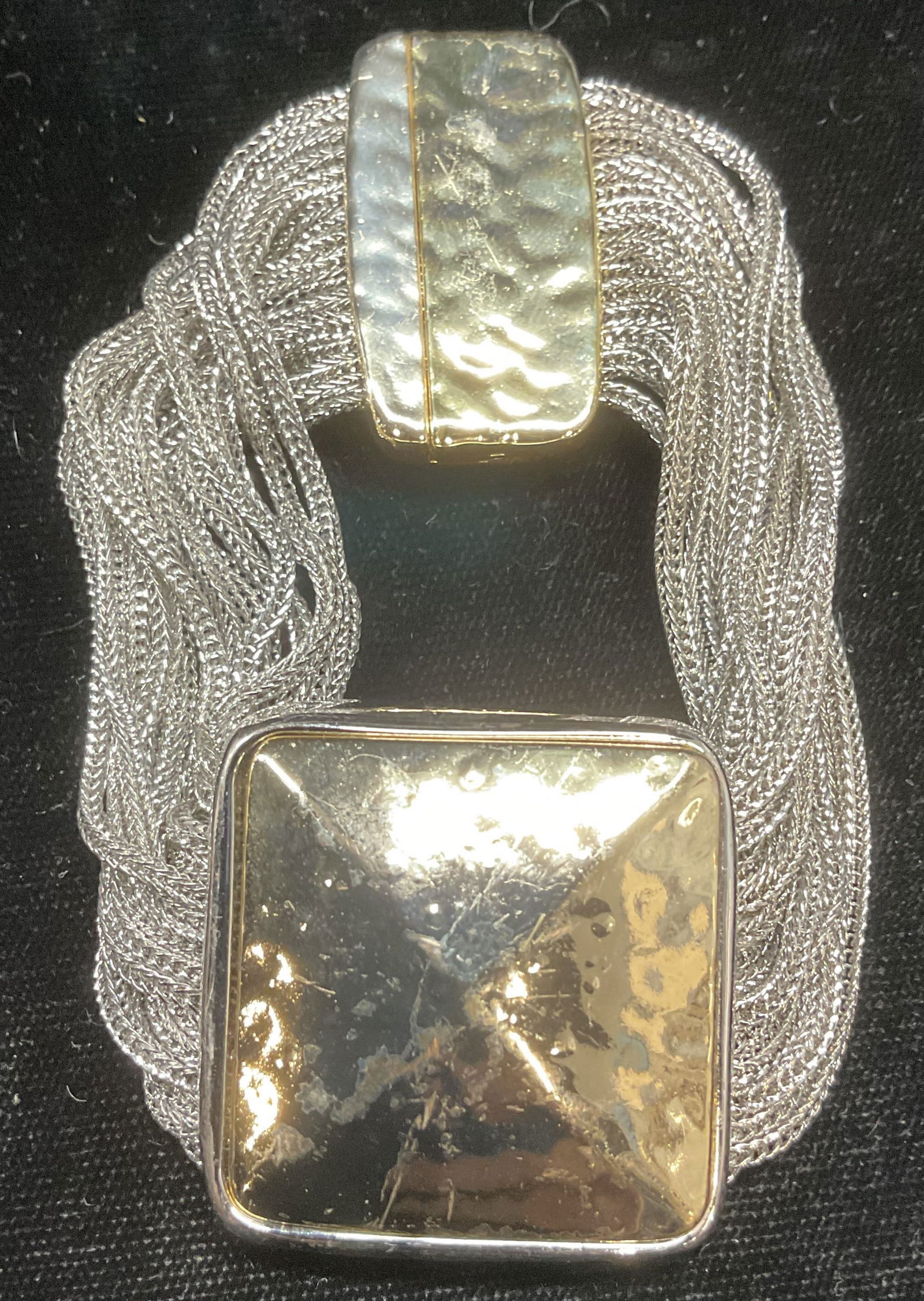 Silver Tone Multi Chain Stud Bracelet (1 of 7)