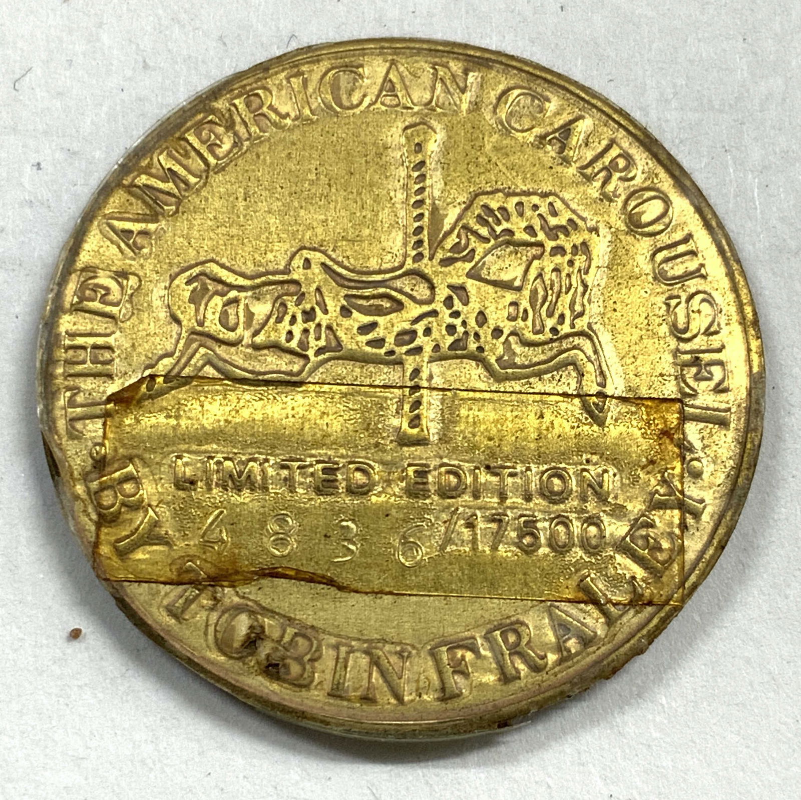 Vtg American Carousel Ltd Ed Gilt Metal Coin (1 of 6)