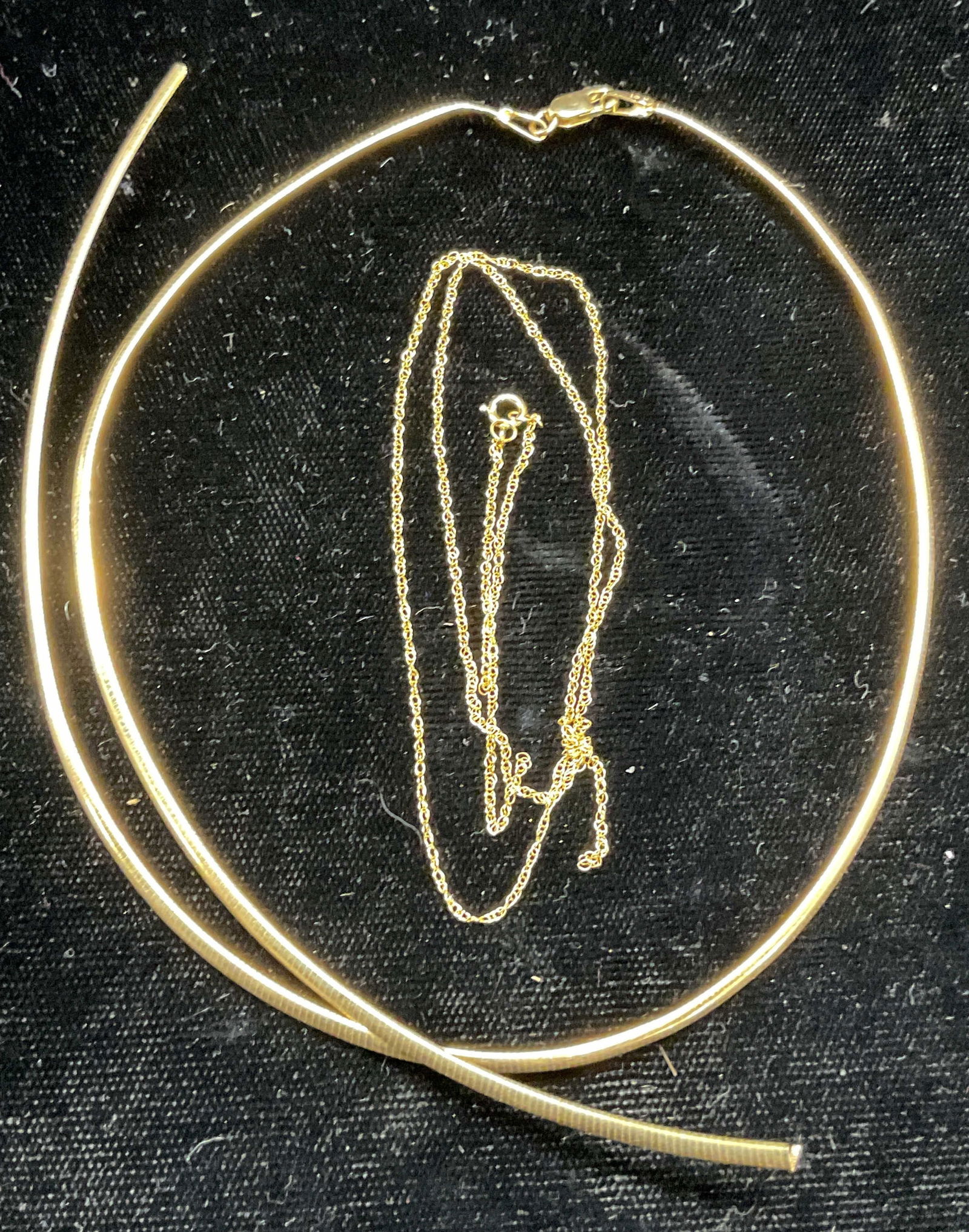 Lot 2 MA 10k Gold Necklace, 14k Gold Chain (1 of 7)