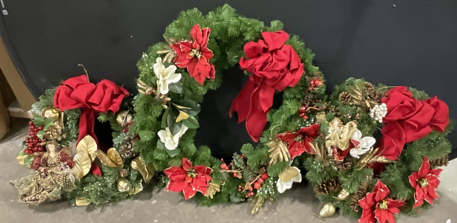 Group Lot Christmas Holiday Foliage, Wreaths + (1 of 8)
