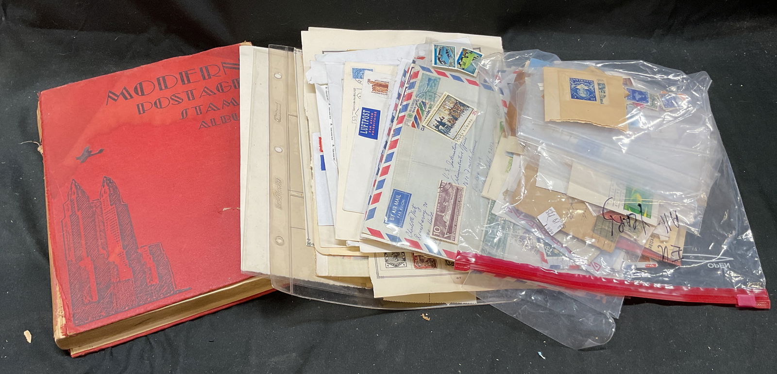 Lot 100+ EU Islands All Years Envelopes Stamps: Lot 100+ EU Islands All Years Envelopes Stamps. 100+ black & white, colored printed Envelopes and stamps. Stamps included on each envelope. Modern postage stamp album included. Envelopes feature image