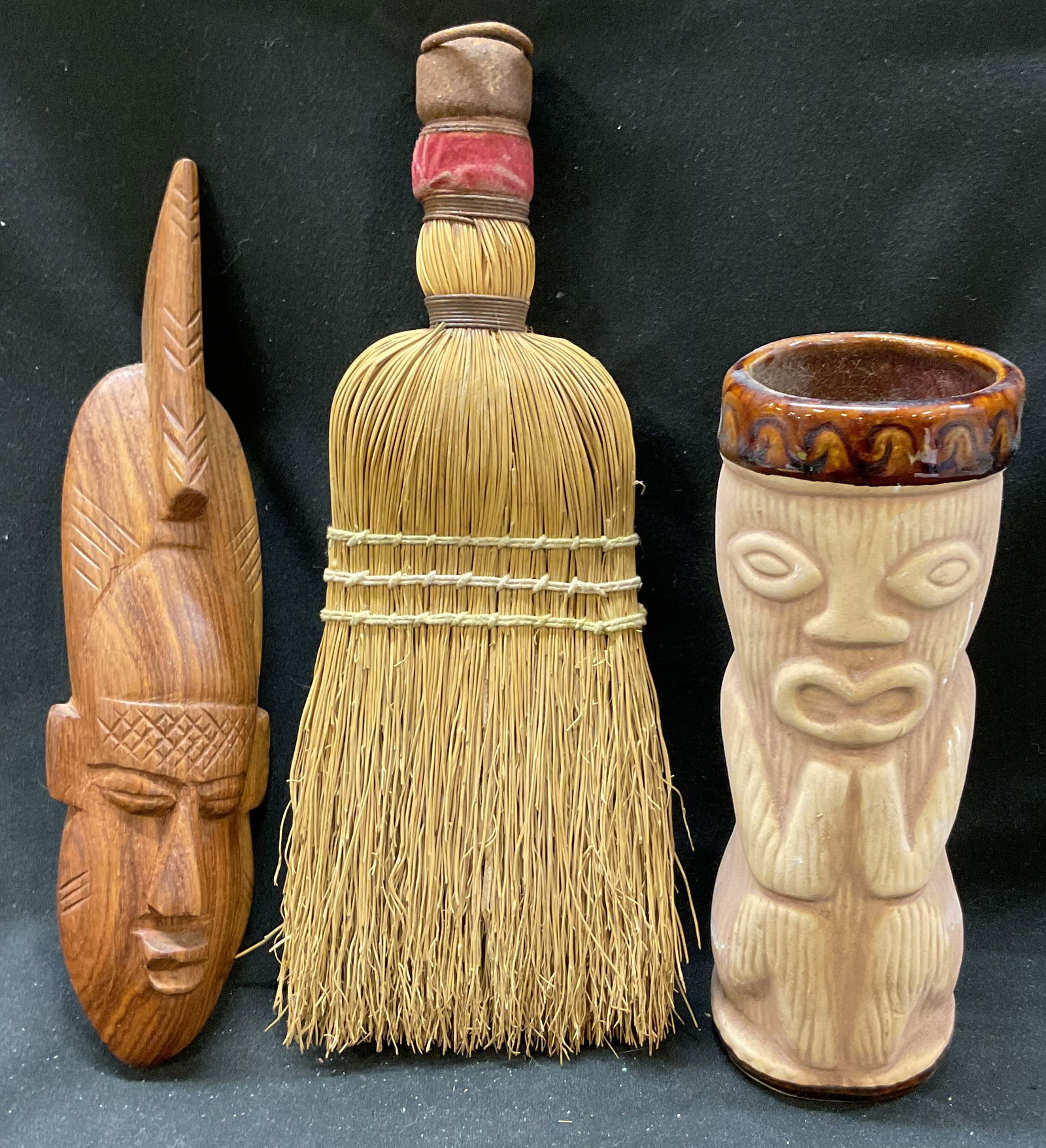Lot 3 Barons Cocktail Mask Tiki Mug Hand Broom (1 of 8)