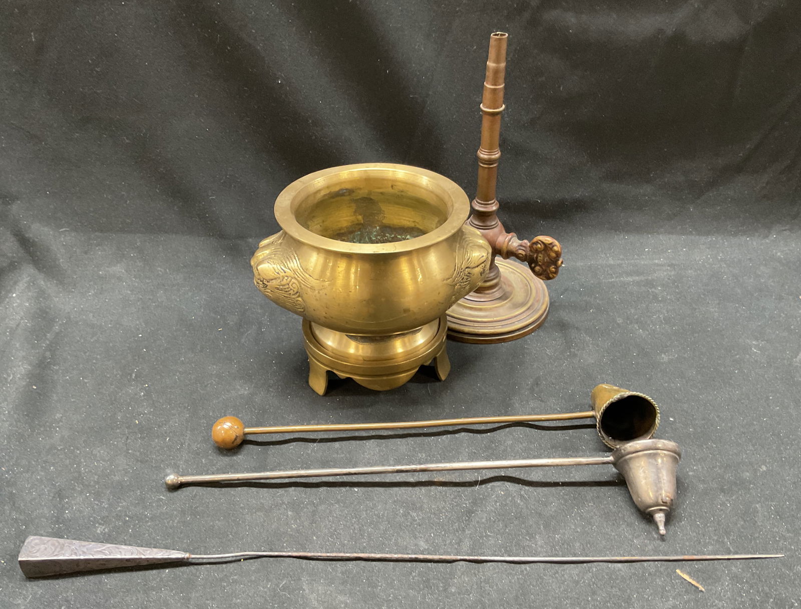 Lot 6 Brass Bunsen Burner Candle Snuffer Hat Pin (1 of 8)