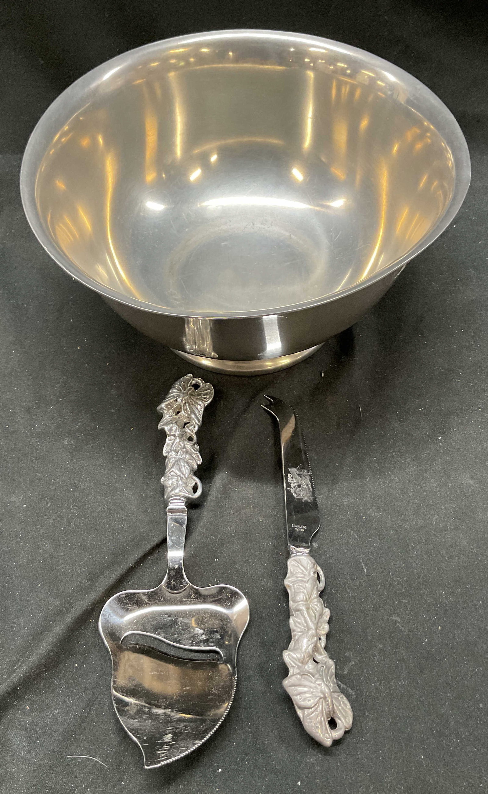 Lot 3 Vtg Pewter Stainless Steel Bowl Knives (1 of 8)