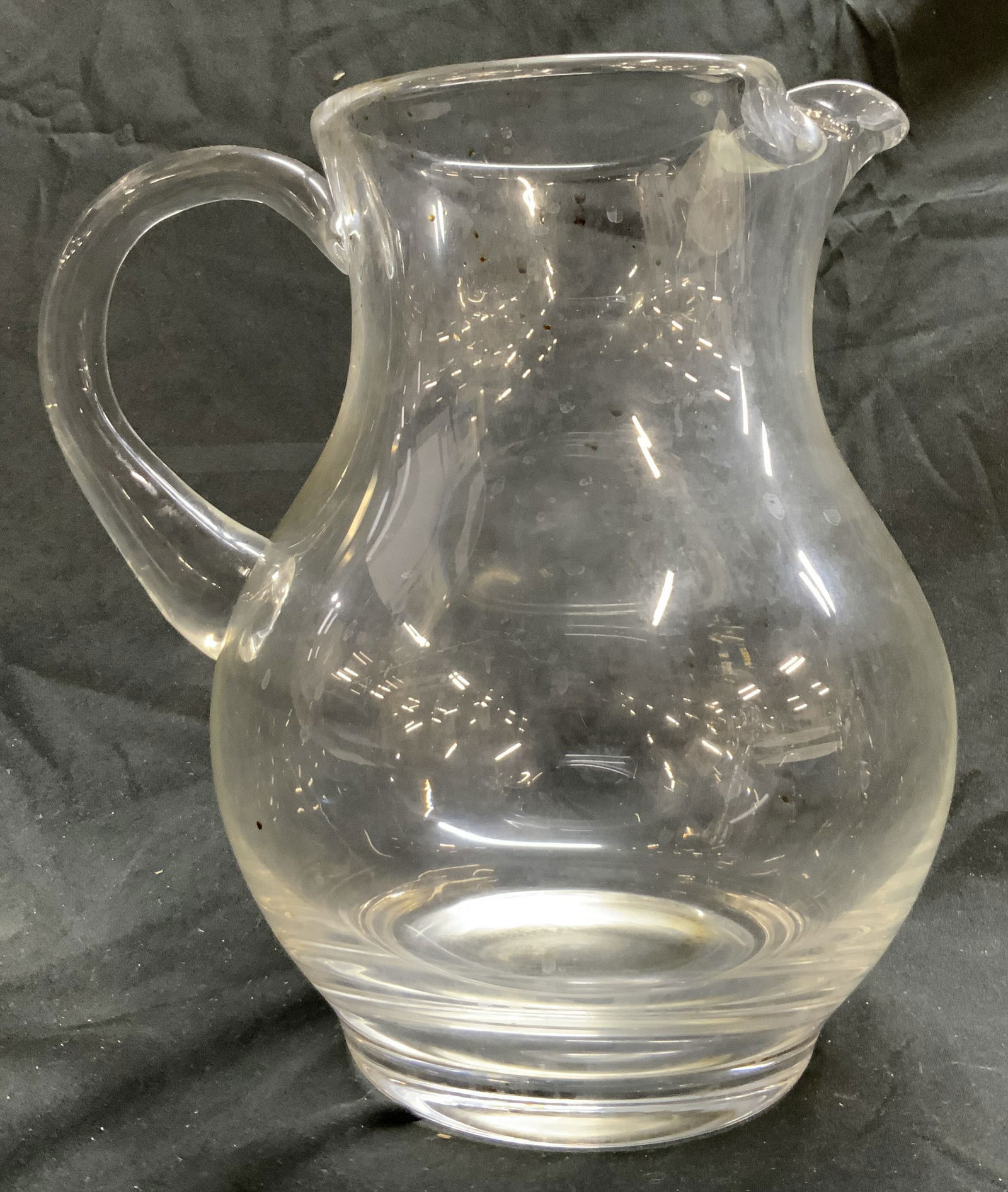 BLOCK Thick Walled Art Glass Pitcher vessel (1 of 7)