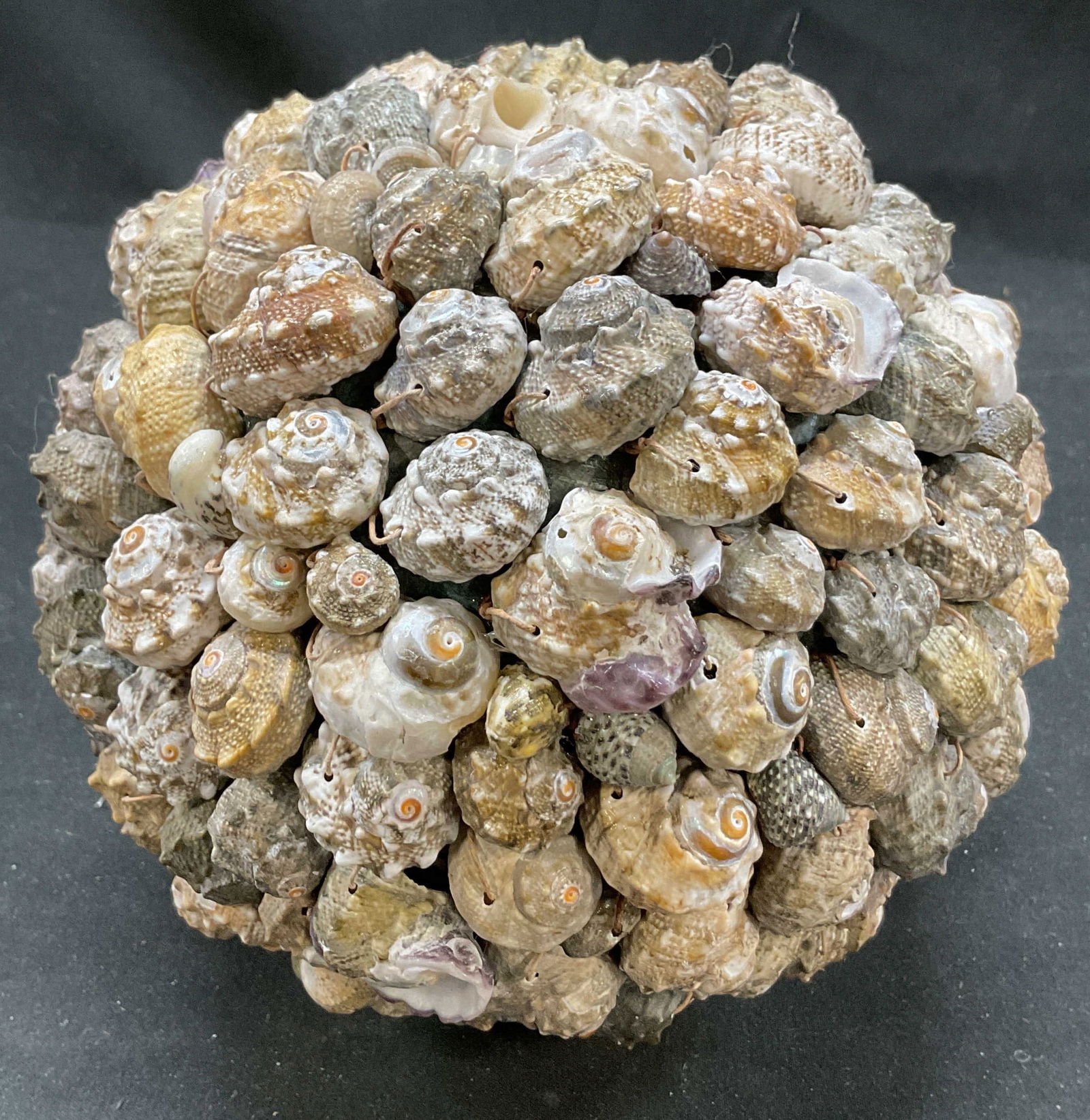 Vtg Contemporary Shell Encrusted Ball Beach Decor (1 of 6)