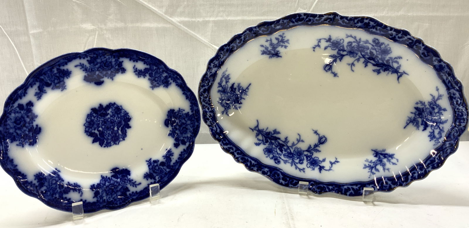 2 Blue Touraine Porc Platters ENGLAND WALDORF+ (1 of 8)