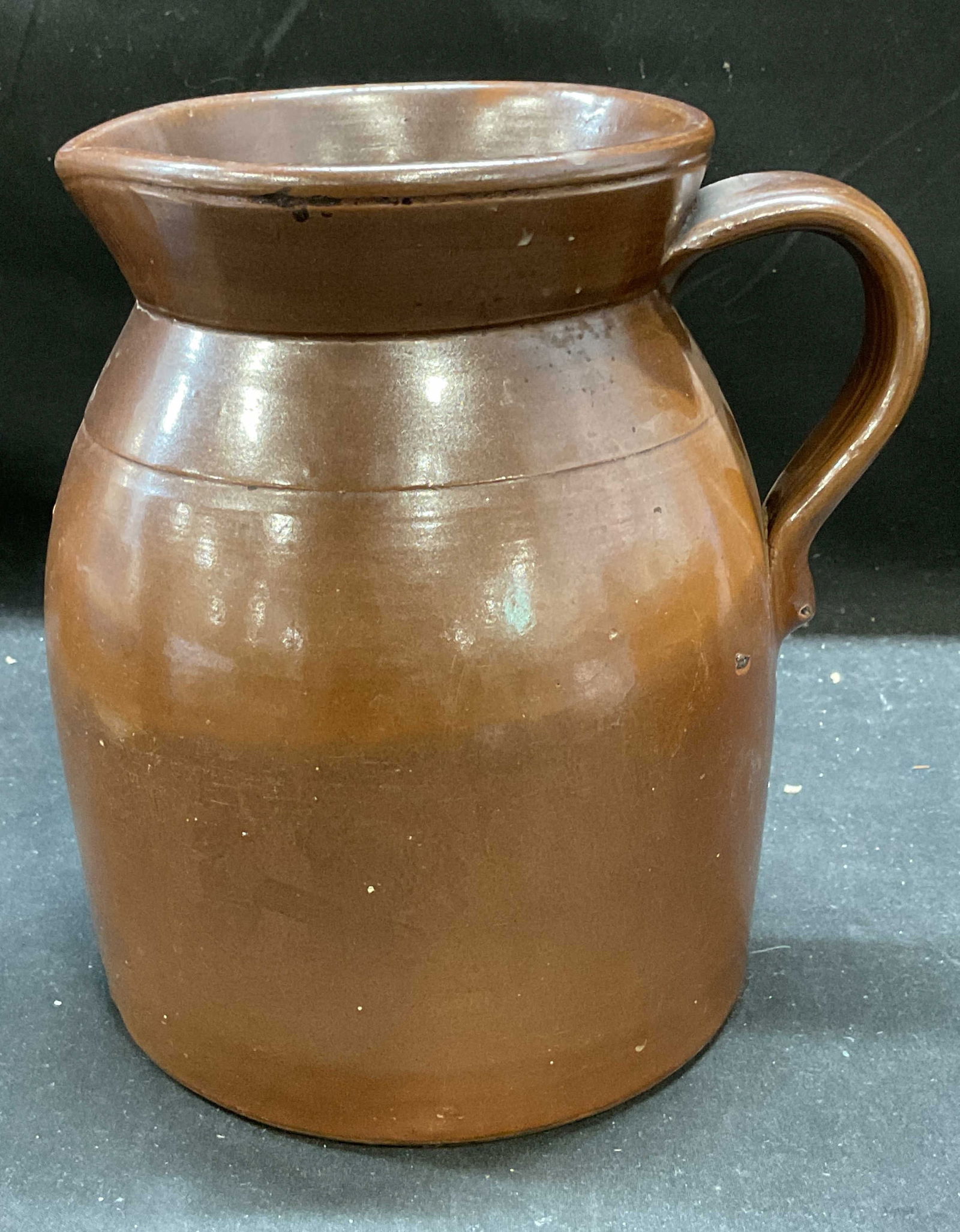 Antique 1880 Brown Stoneware Pitcher Jug (1 of 6)