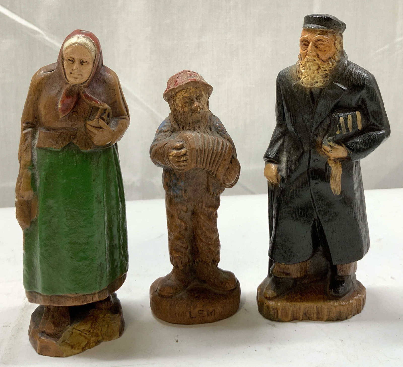 Lot 3+ Vintage Judaica Syroco Wood Figurines (1 of 8)