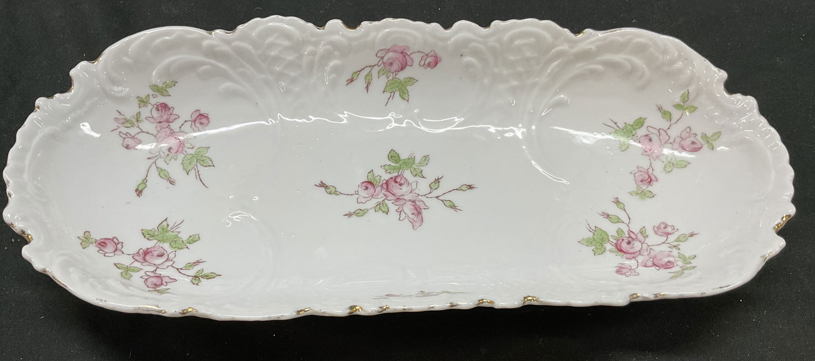 Vtg Ceramic Porcelain Floral Serving Tray (1 of 6)