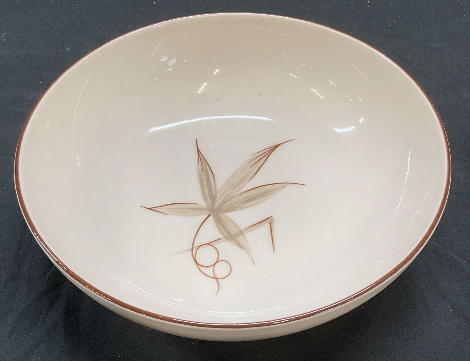 Vintage Winfield China Botanical Bowl USA: Vintage Winfield china bowl, botanical motif. Hand painted. Made in USA. Measures approx 8.75 x 2.75 inches. Some scratching observed. Winfield bowl, china bowl, tableware, table accessories, homeware