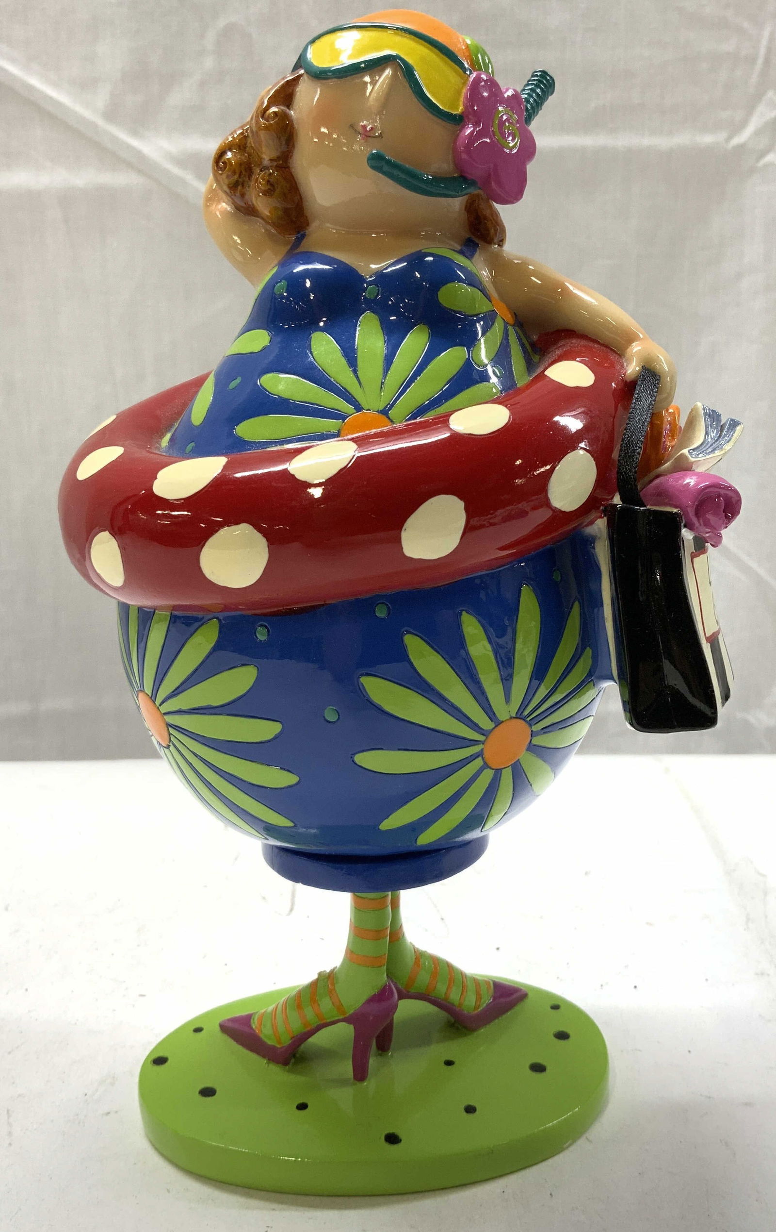 Whimsical Bathing Suit Lady Ceramic Coin Bank (1 of 8)