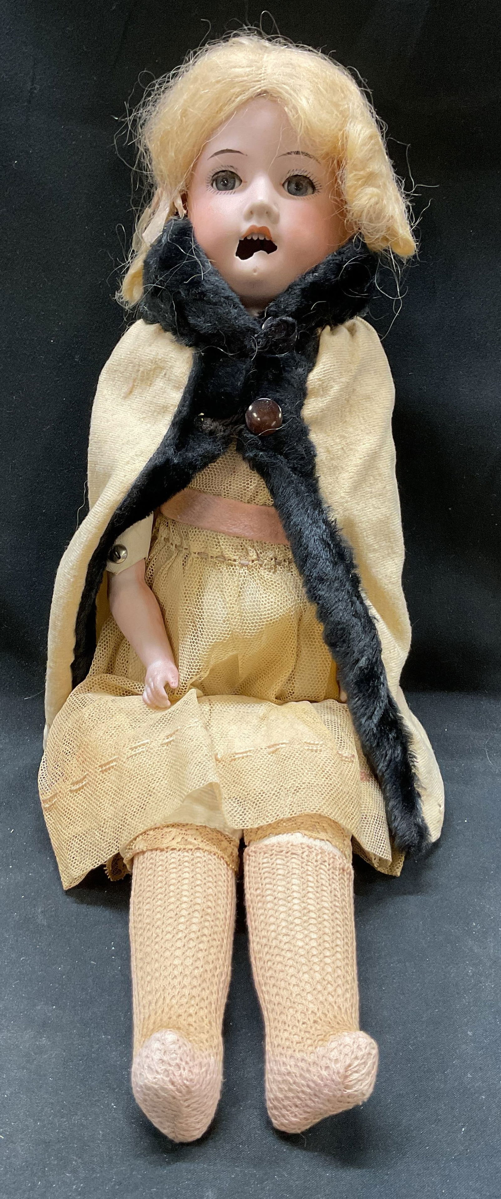 German Bisque Porcelain Doll, 7in Tall (1 of 8)