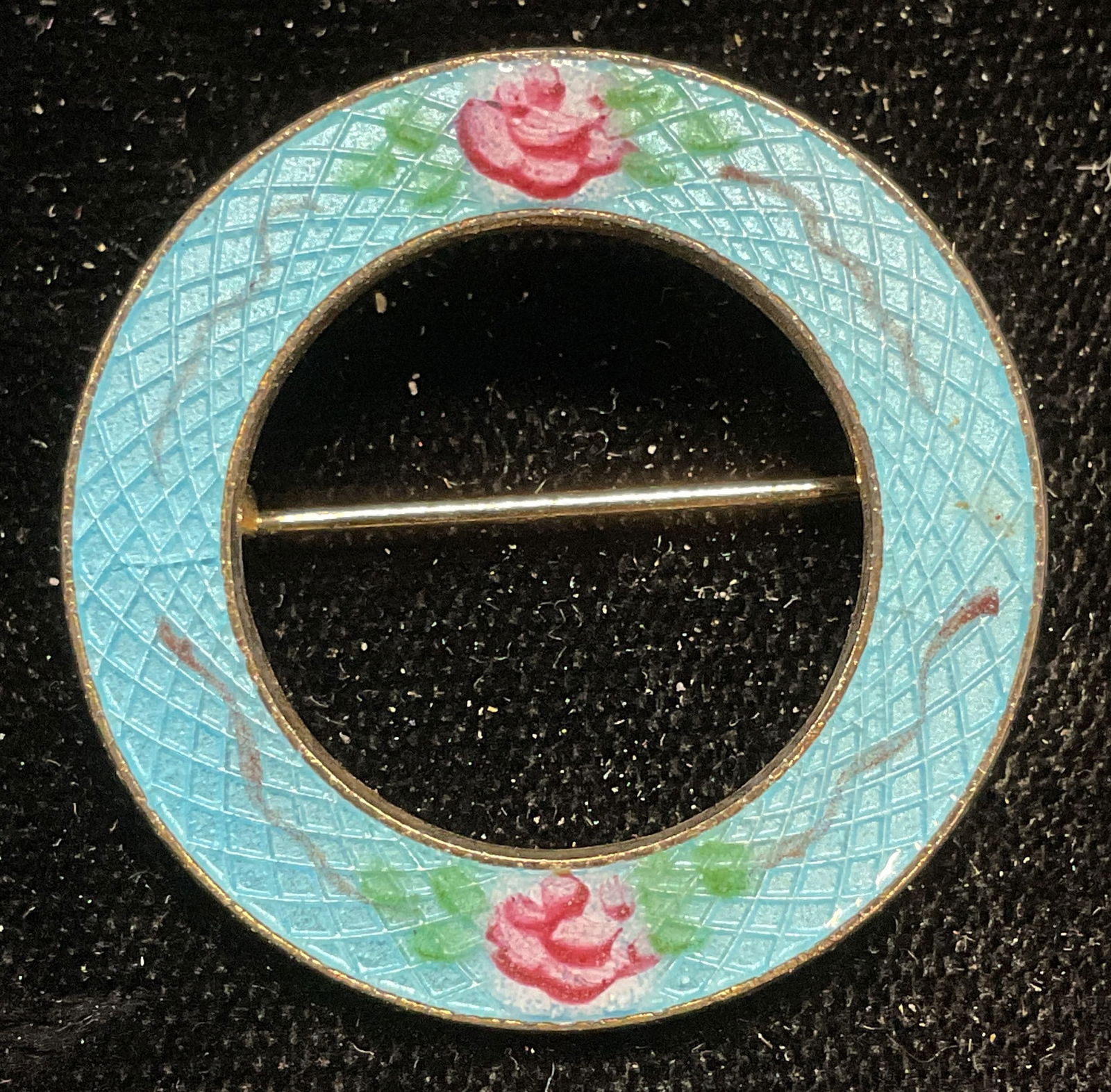 Vintage Hand Painted Enamel Flower Brooch (1 of 6)