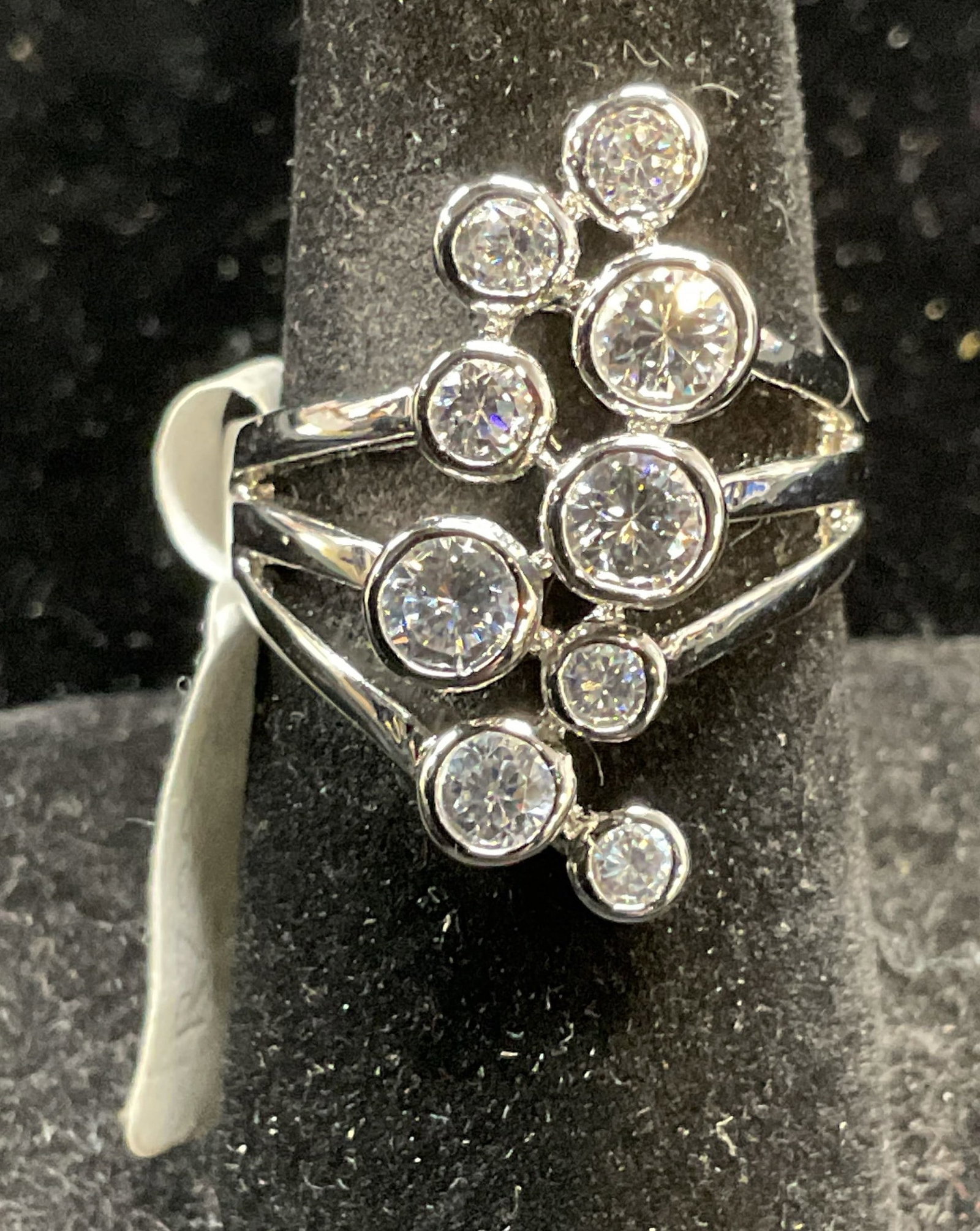 18k Gold Plate Cubic Zirconia Ring NWT: 18k gold plated ring with cubic zirconia stones. Size 7. New with tag. Some scratching observed. Jewelry, estate jewelry, costume jewelry, cocktail jewelry, fashion jewelry, accessories, fashion acces