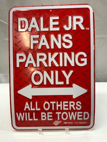 2007 NASCAR Dale Jr. Reserved Red Parking Sign