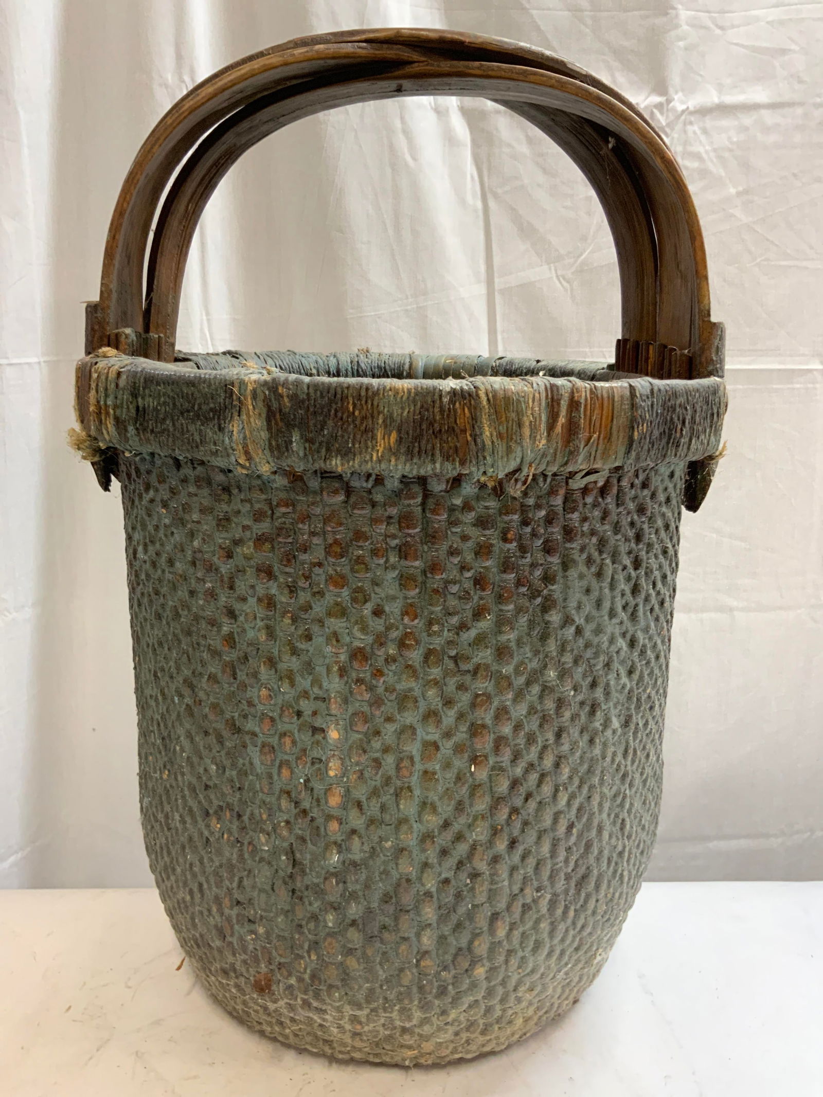 Atq Chinese H Woven Willow Rice Gathering Bskt (1 of 8)